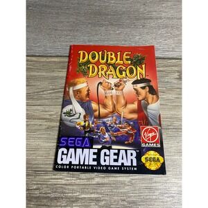 Double Dragon Sega Game Gear Instruction Manual Virgin Games Vintage Booklet